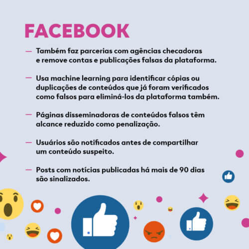 lista de ações que o facebook tem tomado para combater fake news na rede social