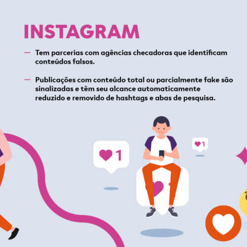 lista de ações que o instagram tem tomado para combater fake news na rede social