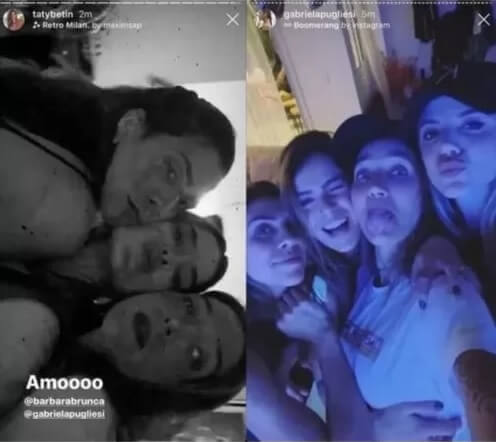 Print do Instagram da Gabriela Pugliesi que mostra ela com algumas amigas em uma festa em seu apartamento.